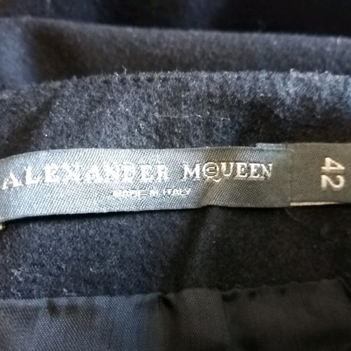 Alexander McQueen wool skirt used with leather details size 42