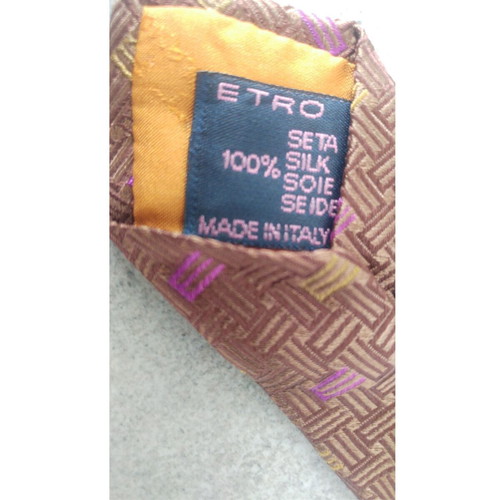 Etro tie gold patterned, like new