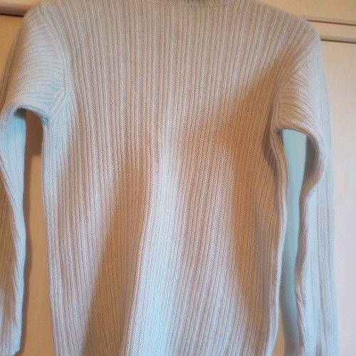 Benetton angora sweater used, pastel blue with turtleneck, size L