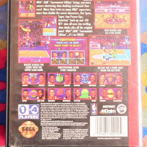 NBA Jam Tournament Edition Sega Genesis Mega Drive game used