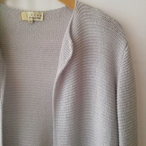 Lynne cardigan like new, grey, lightweight knit for spring-summer