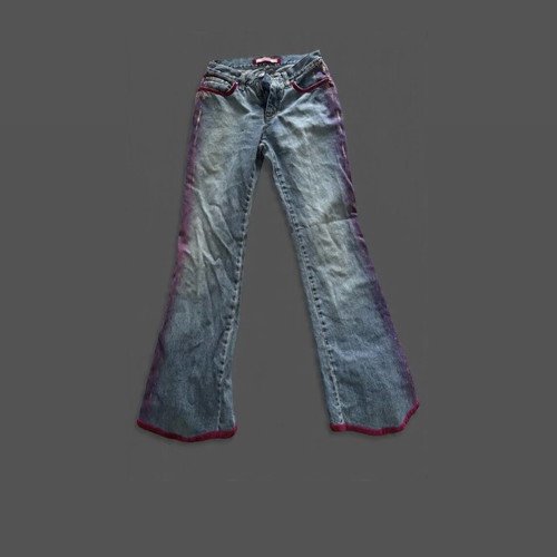 Y2K flare jeans Voyage Passion like new with purple shades and gold details
