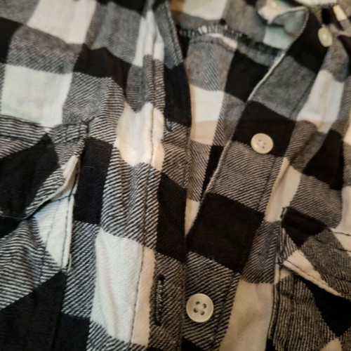Tally Weijl checked shirt used, size L, black and white