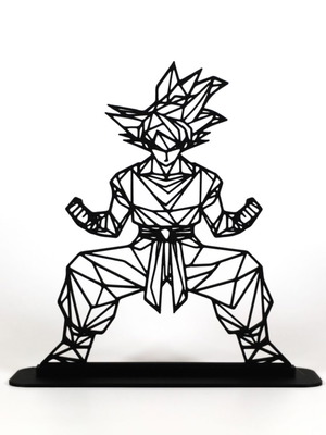 Low Poly Goku διακοσμητικό με βάση καινούργιο