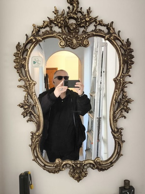 Mirror with marble Italian design used