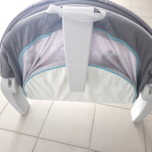 Fisher Price On-The-Go Baby Dome playpen like new with mattress gray 79.5x13.5cm