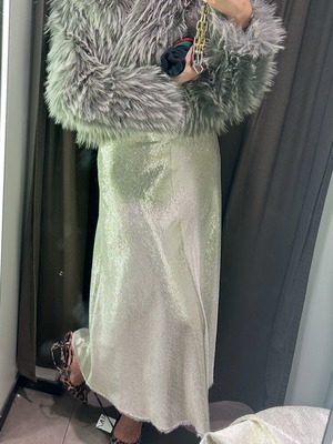 Zara skirt new with mini sequins gold and silver