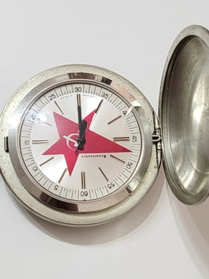 Renaissance Pocket Watch "CΔΕΛΑΗΟ B CCCP" used, silver