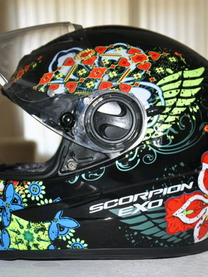 Κράνος Scorpion EXO 490 μέγεθος L με ενσωματωμένα γυαλιά σαν καινούργιος
