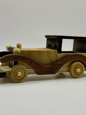 Wooden old school toy car handmade, used