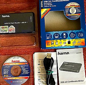 HAMA Universal 35in1 Card Reader/Writer USB 2.0, extra CD Software (Photo Suite and PC Inspector).