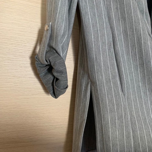 Blazer Oversized καινούργιο Stradivarius γκρι με λευκή ρίγα