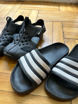 Children's slippers used, size 34, set