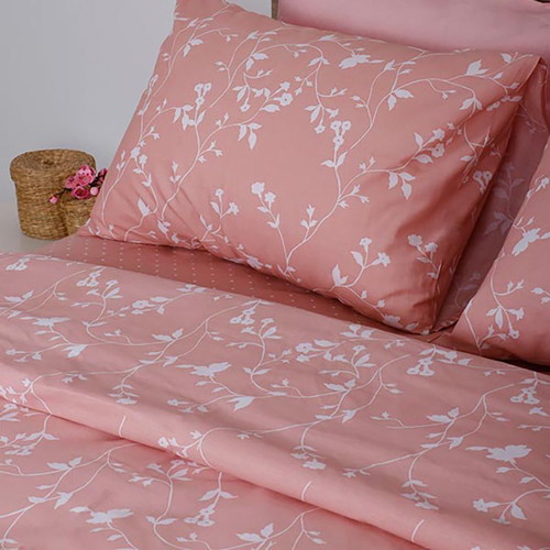 Sunshine Single Bed Sheet Set 165x270cm Cotton Feelings 924 Pink new
