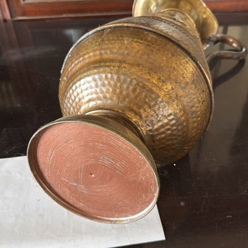 German handmade bronze decorative vase used, 60 cm height