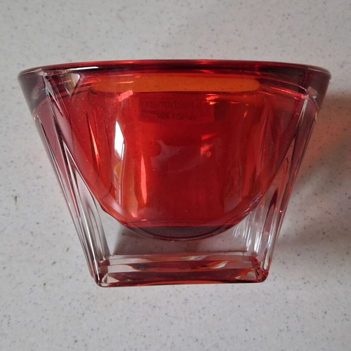Nachtmann Ruby Red crystal candle holder like new