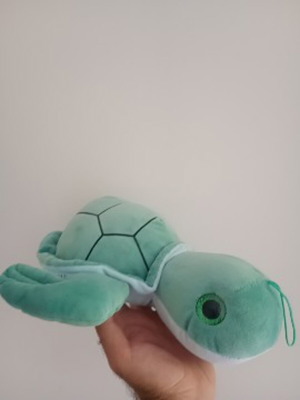 Plush turtle with hanging loop