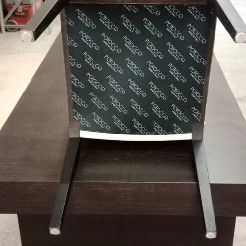 Potocco dining table for 6 people like new wenge with 6 white leather chairs