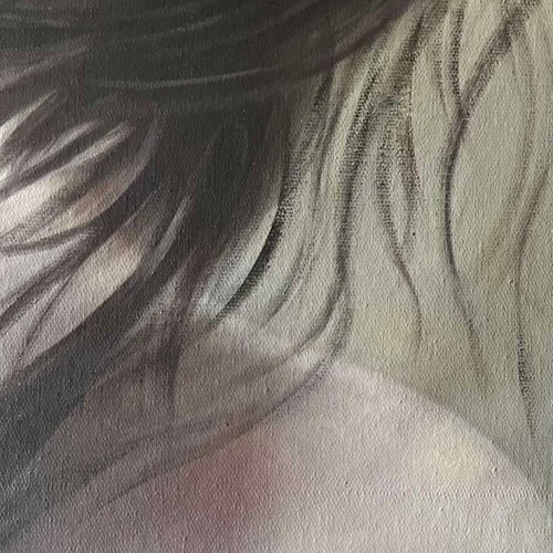 Handmade painting on canvas 'Female Portrait' new, vibrant colors