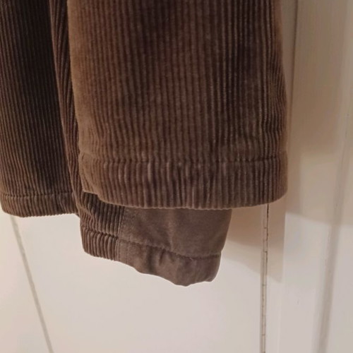 Harry & Moore coat used, brown, leather and corduroy, size 50