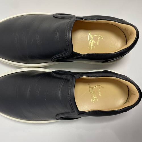 Christian Louboutin slip on sneakers 37.5 like new, black