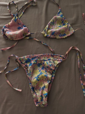 Sugar Malady bikini set XS with vintage floral pattern like new