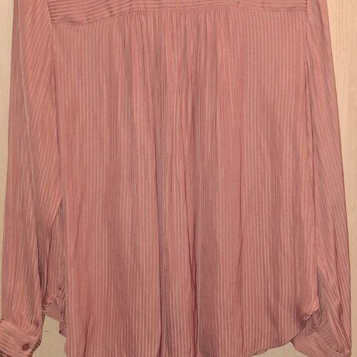 H&M Shirt dusty pink with faint grey stripes like new