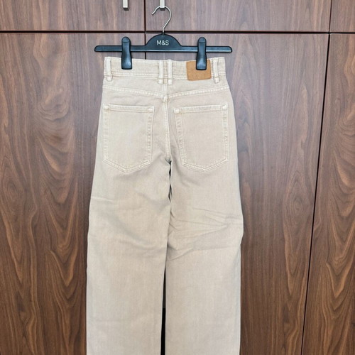 Bershka Wide Leg Jeans like new, beige, size XXS