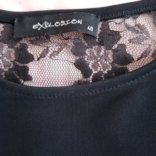 Explorer dress black with lace back like new, size L