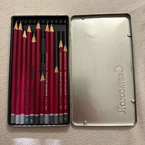 Creta Color drawing pencils used, professional