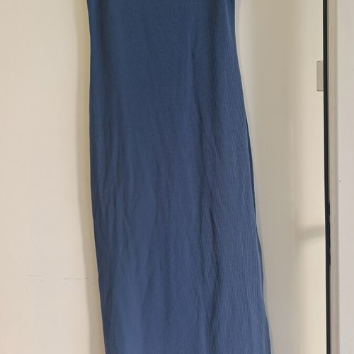 Rib midi dress blue, like new, one size