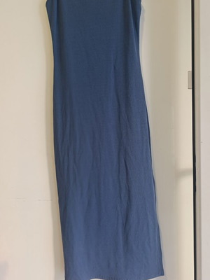 Rib midi dress blue, like new, one size