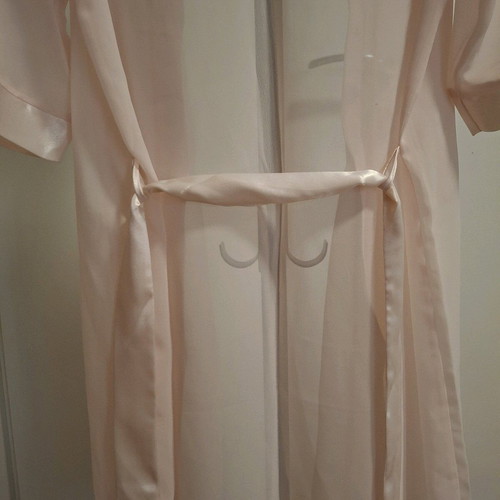 Nightgown transparent with embroidery like new, beige and pink, size S