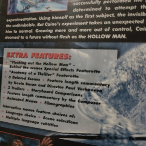 Hollow Man DVD used with Greek subtitles