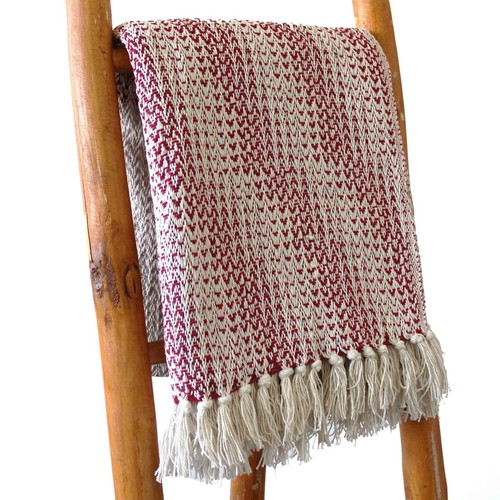 Boho Comfort Blanket Cover 125x150 cm Ruby Two Tone new, 100% cotton