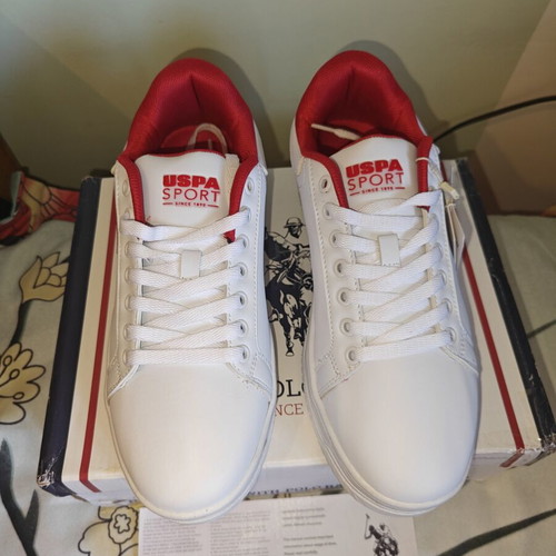 U.S. Polo Assn. sneakers new with tags, white and red, size 39