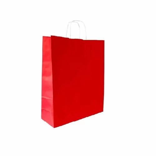 Red paper bag 27x22x11cm new