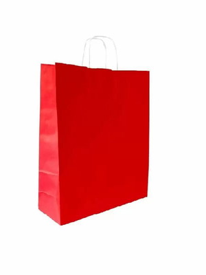 Red paper bag 27x22x11cm new