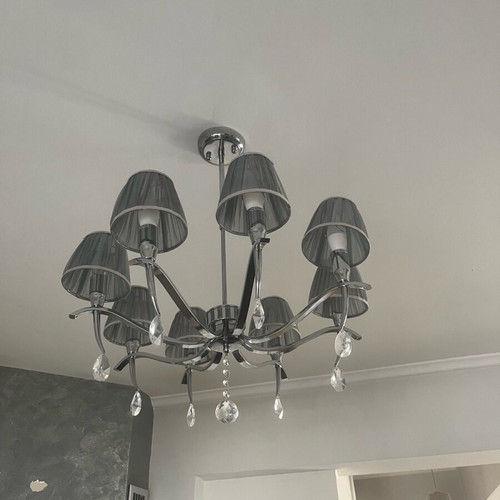 Ceiling light 8-light romantic style with shades like new