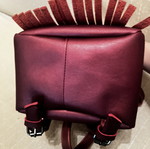 FRNC Backpack like new, burgundy with fringes and detachable wallet