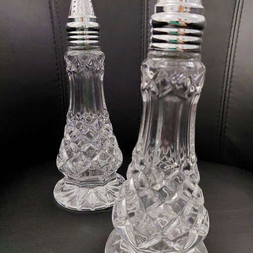 Bohemia 79900 crystal salt and pepper shakers like new