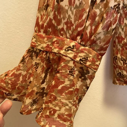 Zara women's printed shirt M like new, lightweight fabric