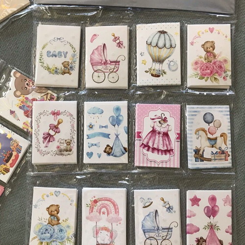Set of 12 Mini Greeting Cards for Wedding, Baptism, Baby & Birthday New