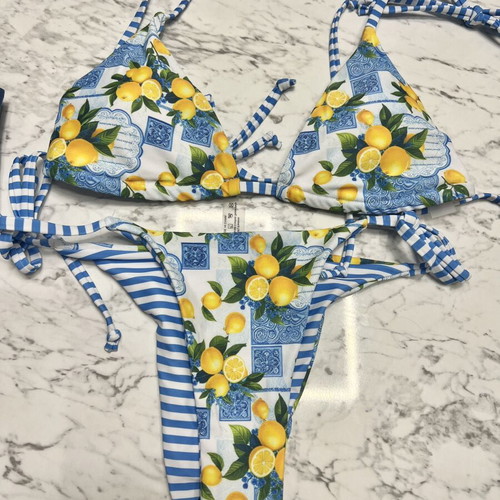 Bikini set lemons double-sided, new from Shein