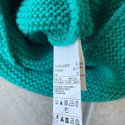 Benetton kids dress green like new, size 152 cm