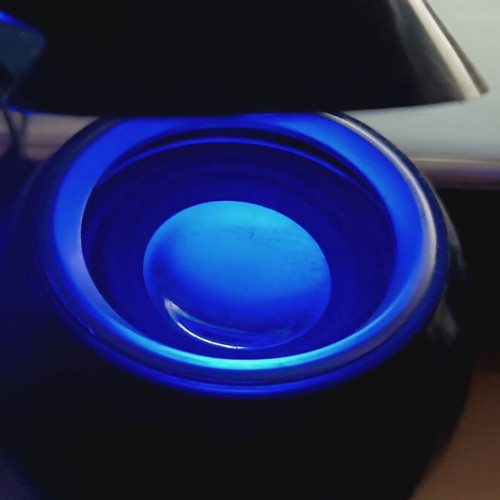 Satzuma USB speakers used with blue LED light, mouse shape