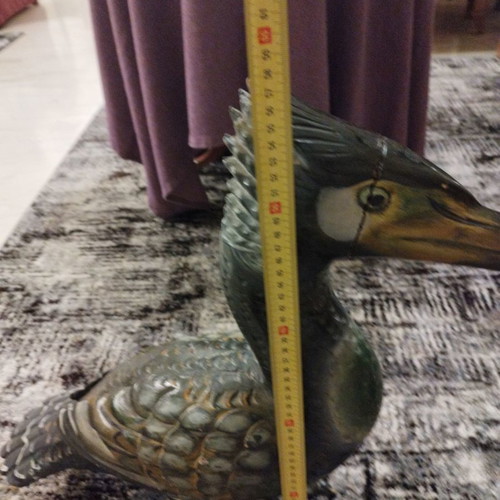 Wooden exotic bird used, large carved sculpture