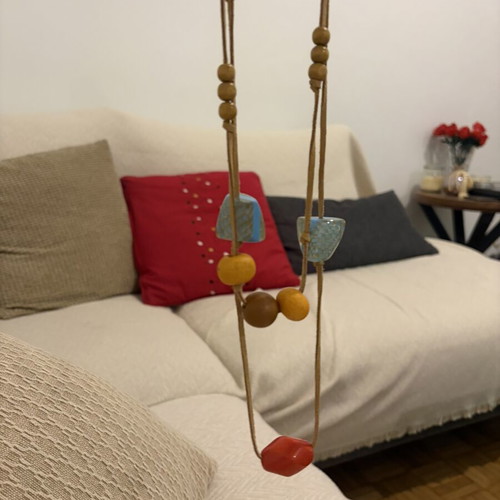 Long necklace with beads new, no wear