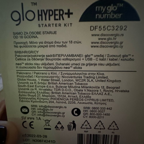 Glo Hyper plus new with charger