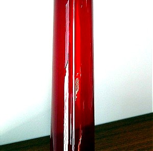Βάζο Μακρύλαιμο Κόκκινο Γυάλινο 50cm ύψος
